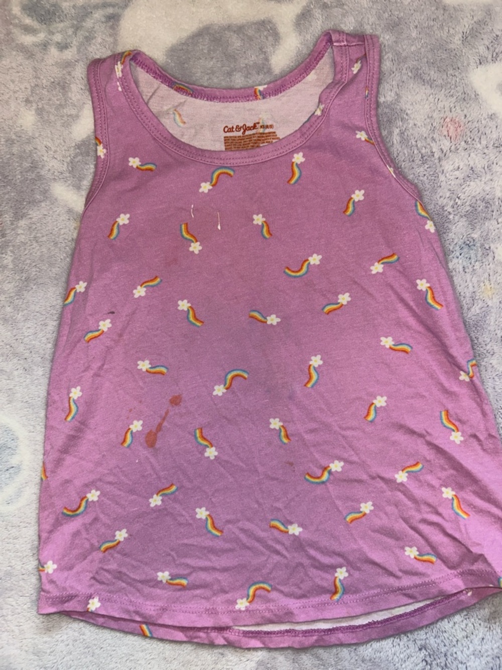 Cat & Jack Purple Rainbow Tank Top